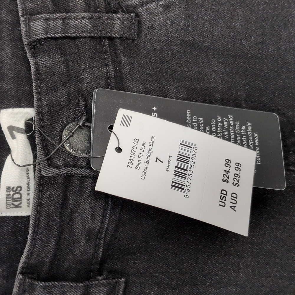 NWT Cotton On Girls Slim Fit Jeans - 7 - Picture 2 of 8